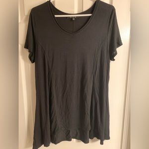 Tunic Black Short Sleeve Top
